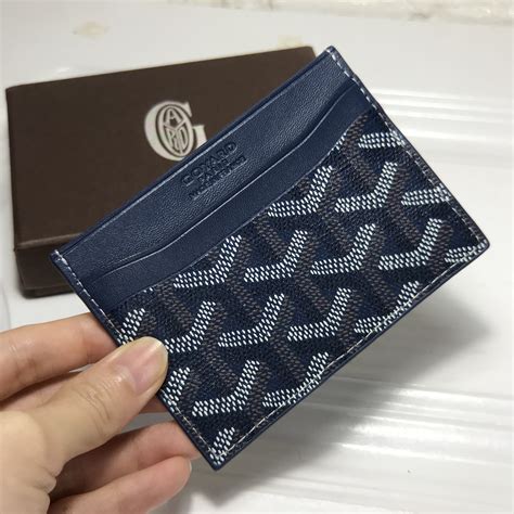 goyard blue card wallet|authentic goyard card holder.